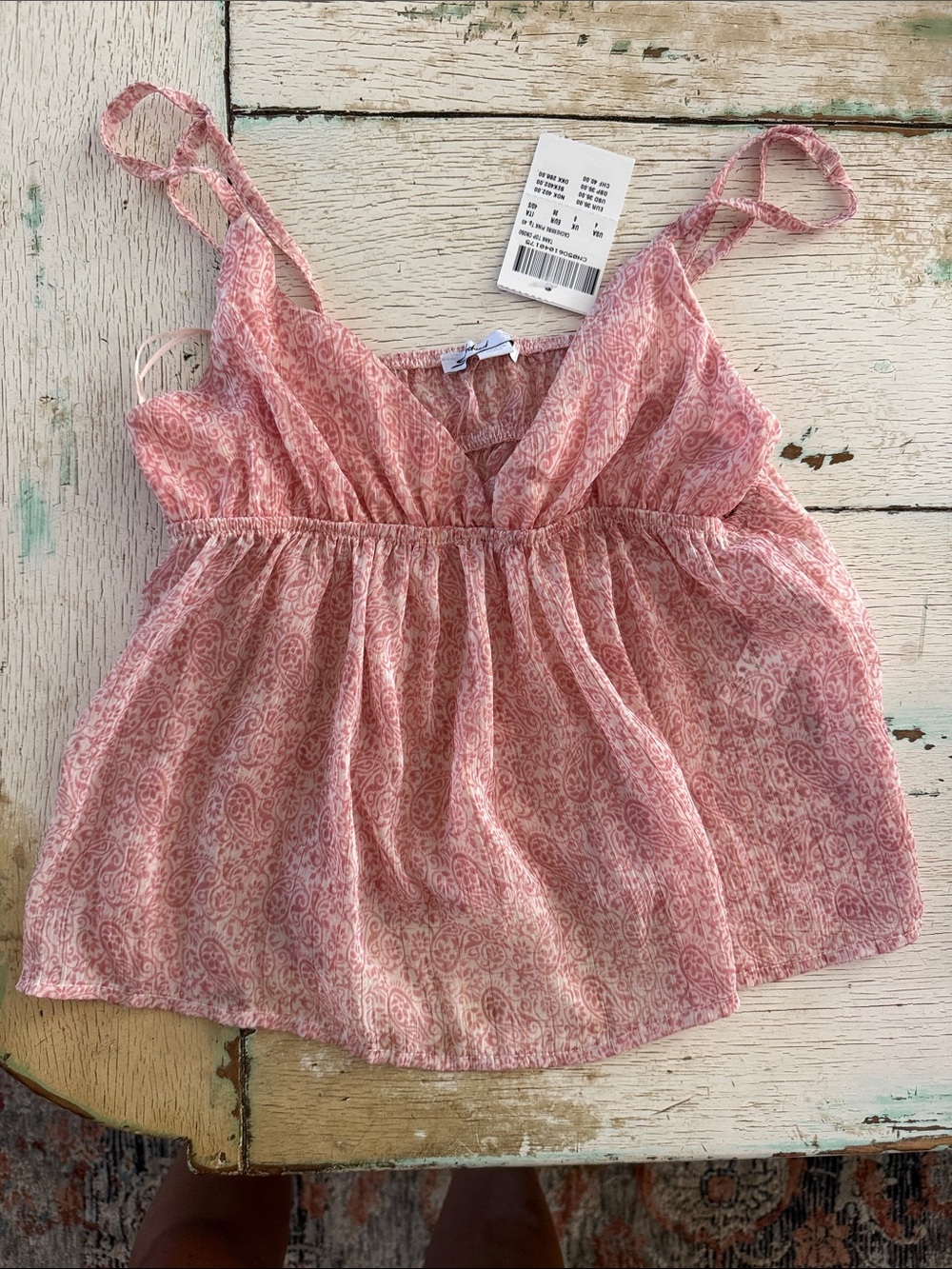 Subdued Women’s Pink Printed Tank Top